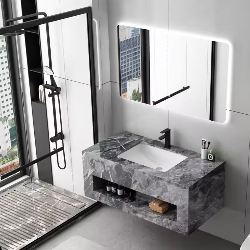 LED mirror Bathroom Sink Cabinet Set